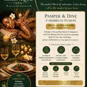 Signature Pamper & Dine Caribbean Fusion Package